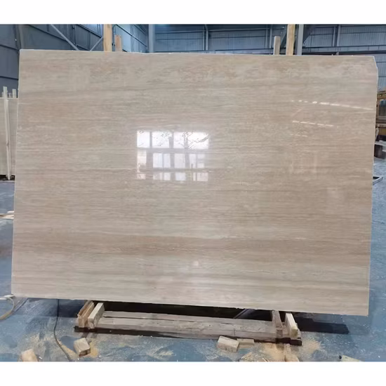 Pietra lucida di travertino beige turco per pavimentazioni e rivestimenti